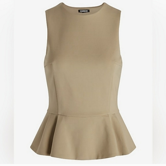 Ponte Crew Neck Express Sage Green Top - Picture 2 of 4